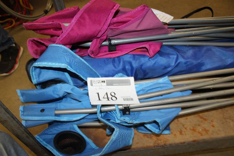 lot 148 image: Lot of (4) Folding Lawn Chairs