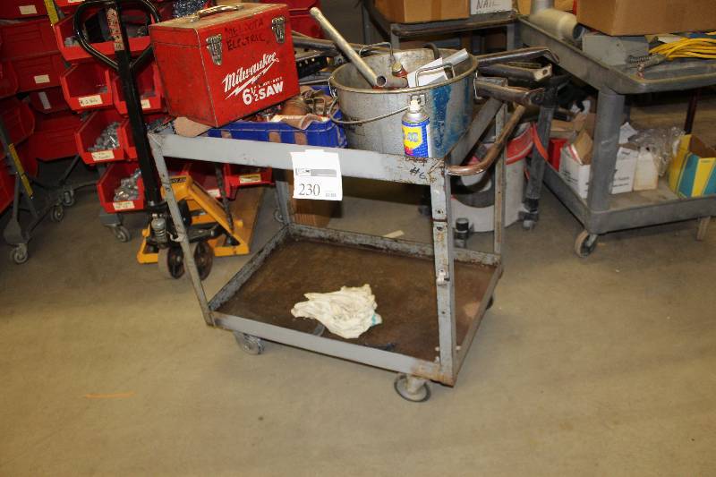 lot 230 image: 4-Wheel Metal Utility Cart