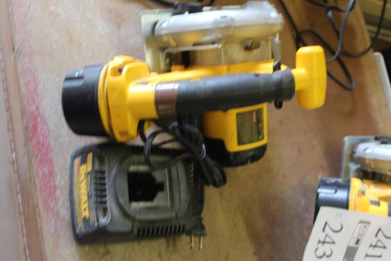 lot 243 image: Lot of (2) Dewalt 18V Cordless 5.5in. Metal Cutting Circular Saw, Battery Charger