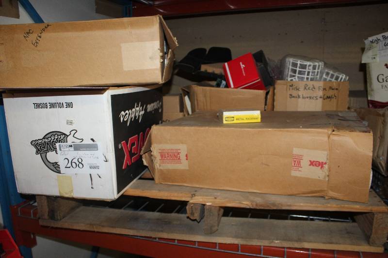lot 268 image: Pallet Lot of Commercial Fire Alarms, Exit FixturesCages, Emergency Lighting, Simplex 4009 NAC Extender