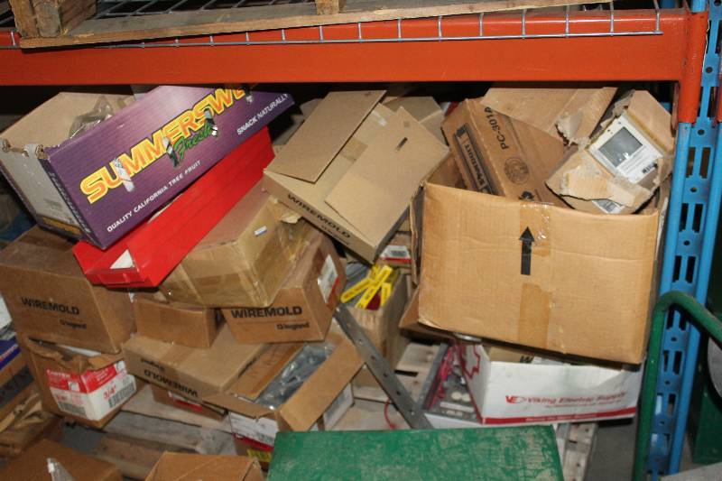 lot 270 image: Pallet Lot of Electrical Junction Boxes, Fuse Panels, Wiremold Gang Power Boxes