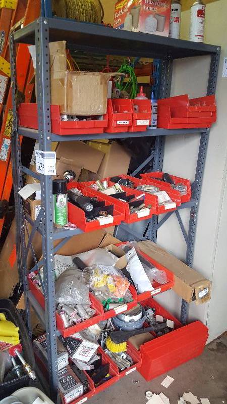 lot 333 image: Shelving Unit and Contents