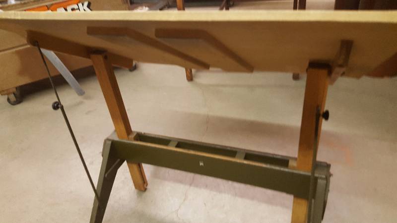 lot 354 image: Drafting Table -  Military Style Adjustable