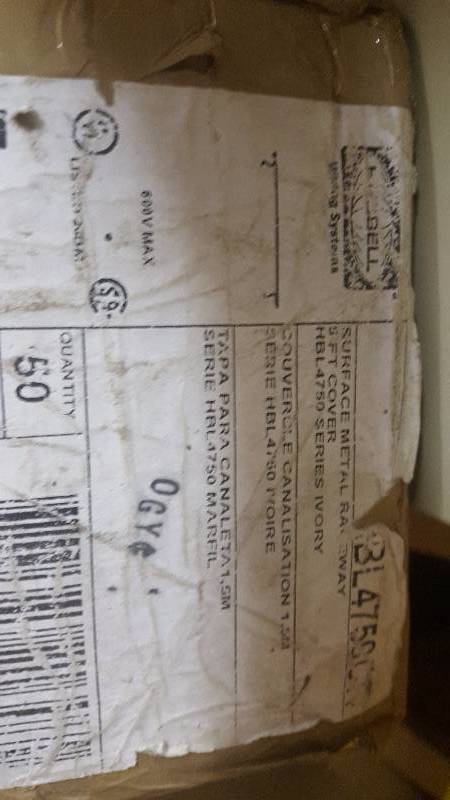 lot 287 image: Lot of Hubbell 4750 Cover, Raceway, Power Poles, Wiremold and more