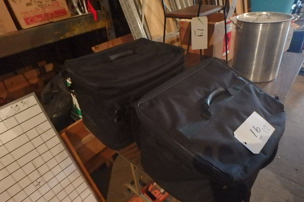 lot 16 image: Pair Black Large Heavy Duty Totes