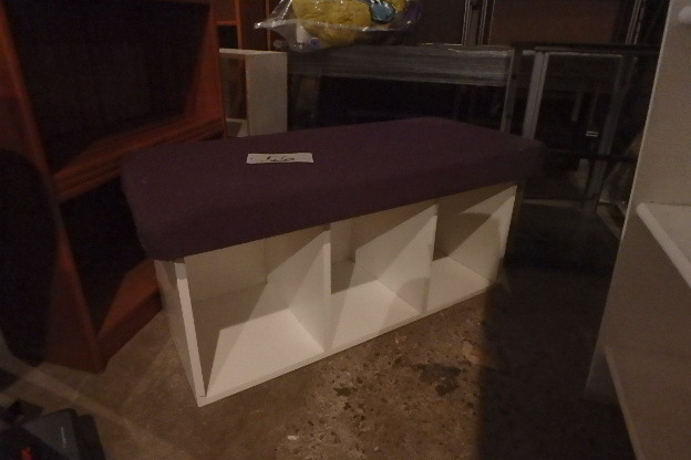 lot 56 image: White Bench with Purple Top