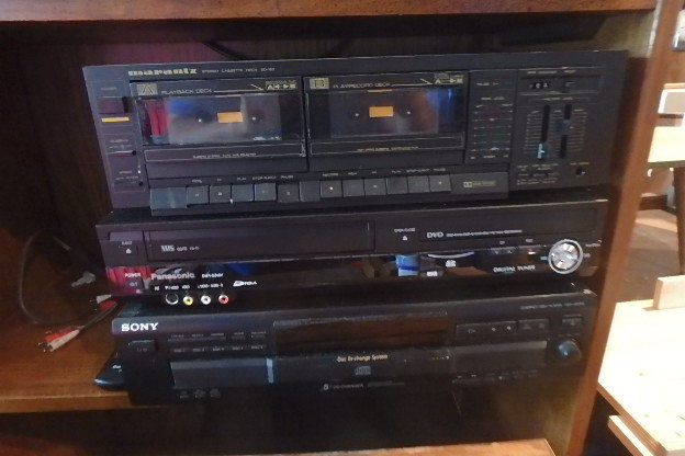 lot 67 image: Marantz Dual CD, Panasonic VHSDVD, Sony CDP-CR235