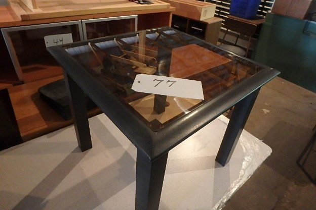 lot 77 image: Glass Top Small Table