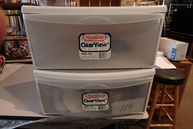 lot 114 image: 2 Clearview Stacking Drawers