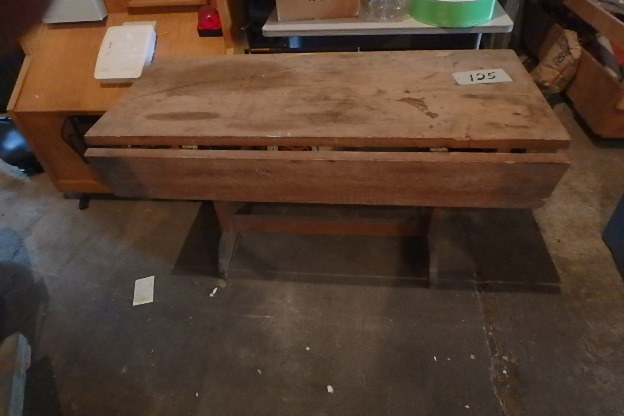 lot 125 image: Primitive Drop Leaf table