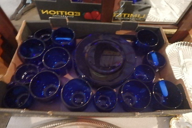 lot 132 image: Lot of Blue Cobalt Glass