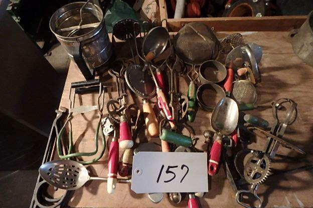 lot 157 image: Antique Kitchen Utensils