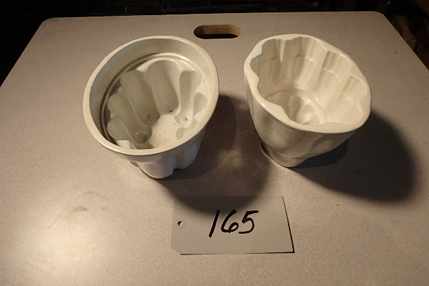 lot 165 image: Pair of Large, Old Jello Molds