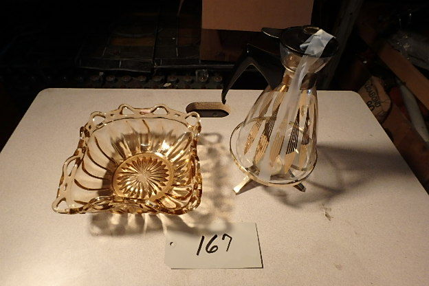 lot 167 image: Large Glass Bowl, Vintage Decanter