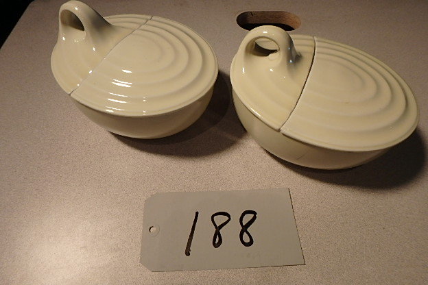 lot 188 image: Pair of Unique Covered Dishes