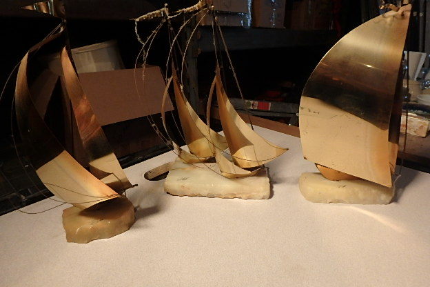 lot 214 image: 3 Large DeMott Sailboats