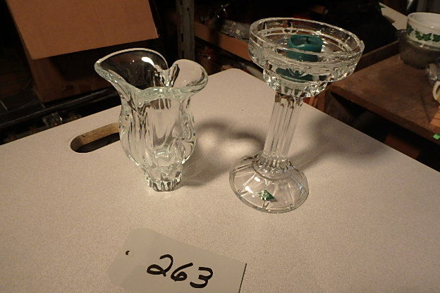 lot 263 image: Crystal Vase, Candle Holder