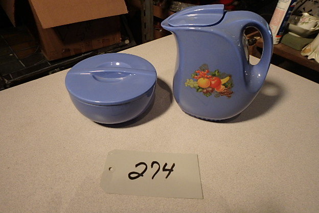 lot 274 image: Pitcher and Bowl