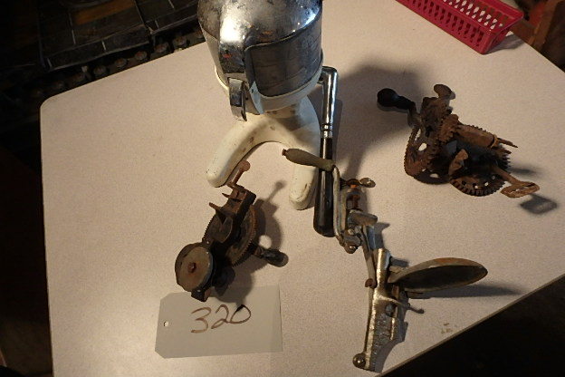 lot 320 image: Juicer, Old, Old Potato Peeler, Cherry Stoner