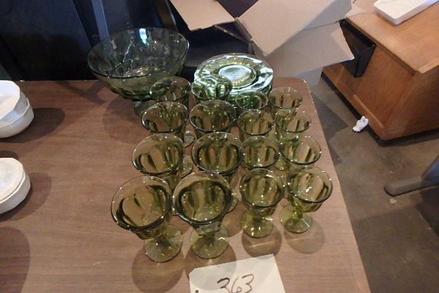 lot 363 image: Lot of Green Glass