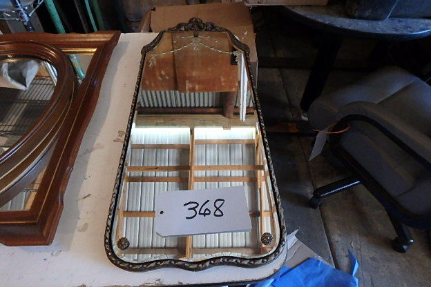 lot 368 image: Antique Etched Mirror