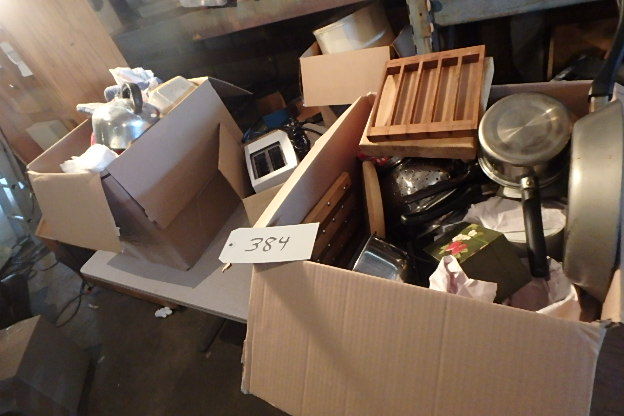 lot 384 image: 2 Boxes Kitchenware