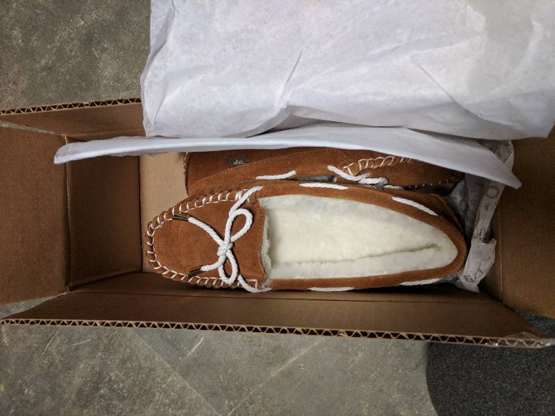 Dije California Women�s Britian Wool Moccasin Chestnut - 7