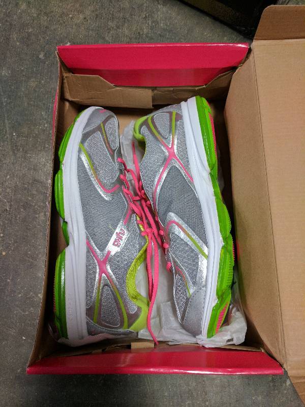 RYKA Womens INFLUENCE 2 Cross Training Shoe GREY-PINK-GREEN - 9