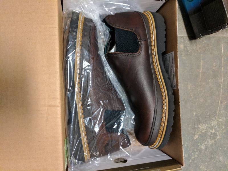 Georgia Boot Men�s Romeo Slip-On Work Shoe Brown - 11