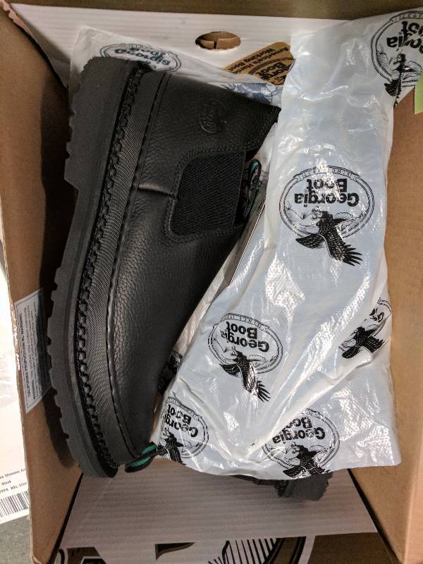 Georgia Boot Men�s Romeo Slip-On Work Shoe Wide Black - 13