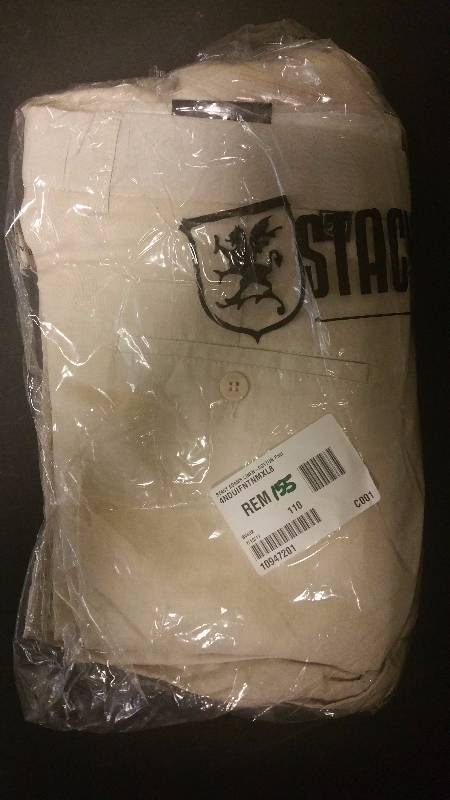 Stacy Adams Mens 2-pc. LinenCotton Pant Set Pant Tan - X Large38