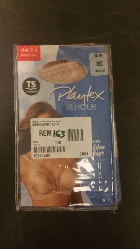 Playtex 18-Hour Comfort Strap Wireless Bra Cafe Au Lait - 36 C