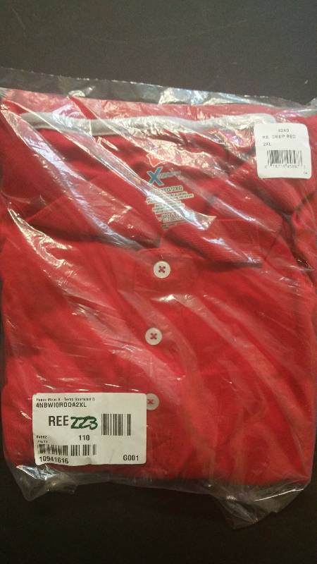 Hanes Mens X-Temp Sportshirt Deep Red - 2XL