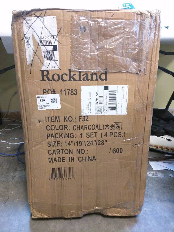 Rockland 4 Piece Journey Luggage Set - Charcoal