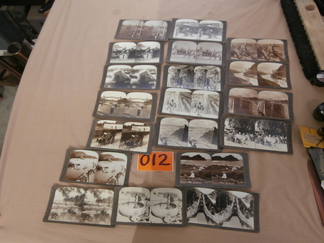 lot 12 image: Lot of 19 Stereoscope Cards