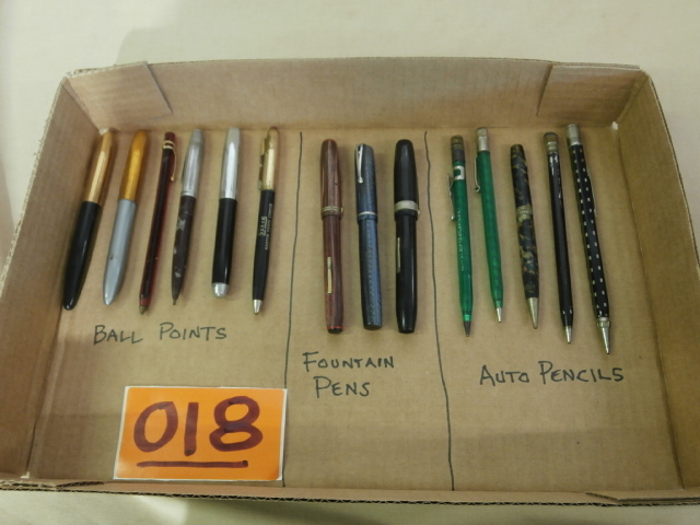 lot 18 image: Group of Ball Point, Fountain Pens & Mechanical Pencils