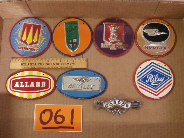lot 61 image: Vintage Automotive Metal Emblems