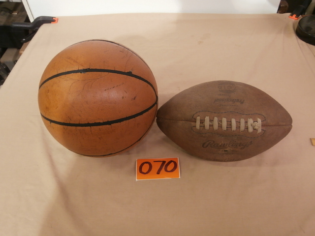 lot 70 image: Vintage Basketball & Football