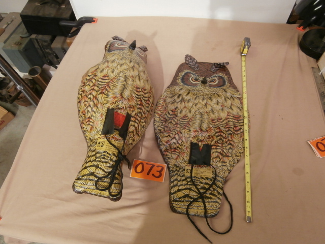 lot 73 image: Pair of Inflatable Owl Pest Deterrents