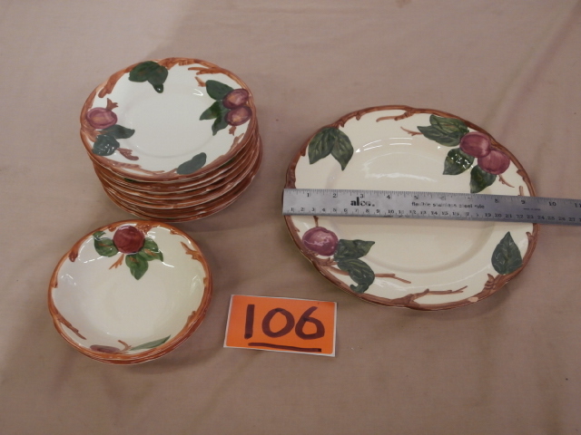 lot 106 image: Group of FRANCISCAN Apple Dinnerware