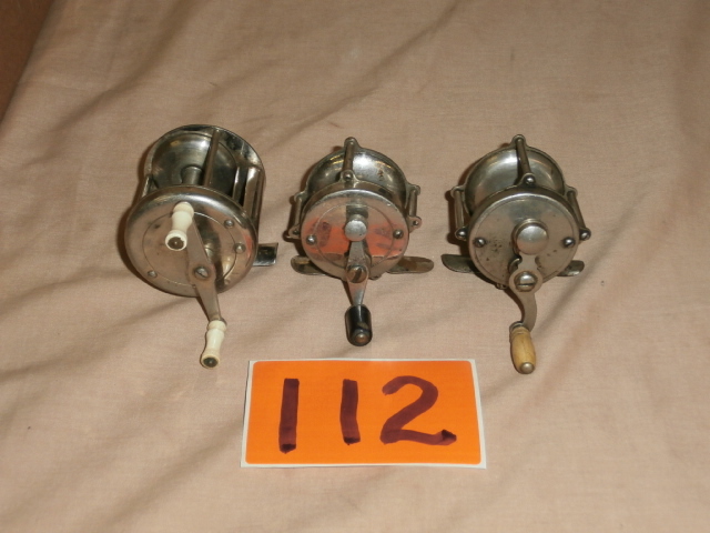 lot 112 image: Three Vintage Casting Fishing Reels