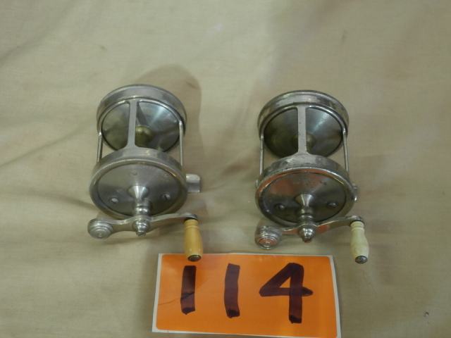 lot 114 image: Pair of AF Meisselbach Tri-Part Casting Fishing Reels