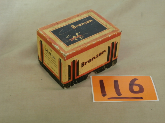 lot 116 image: Vintage BRONSON Meteor Casting Fishing Reel in Box