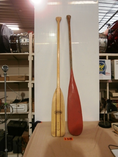 lot 138 image: Pair of Vintage Canoe Paddles