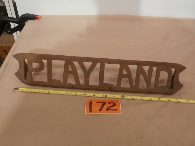 lot 172 image: Vintage Cast Iron Playground Slide Step