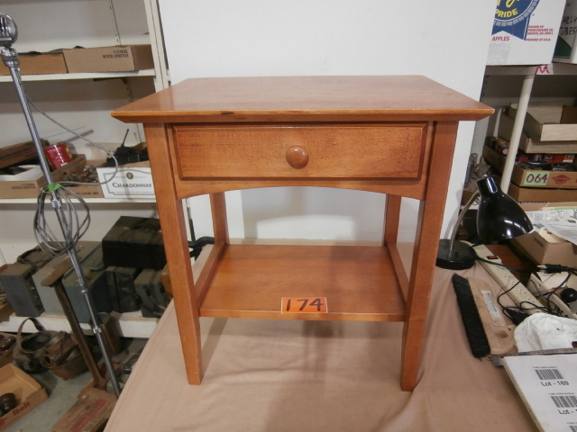 lot 174 image: Solid Wood Night Stand or End Table