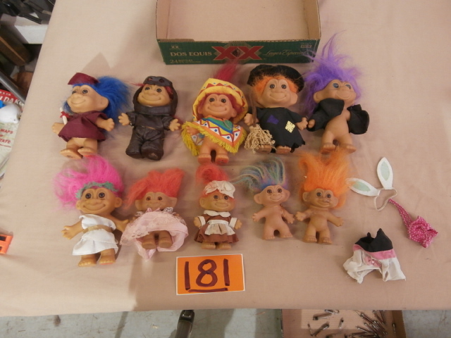 lot 181 image: Group of Vintage Troll Dolls