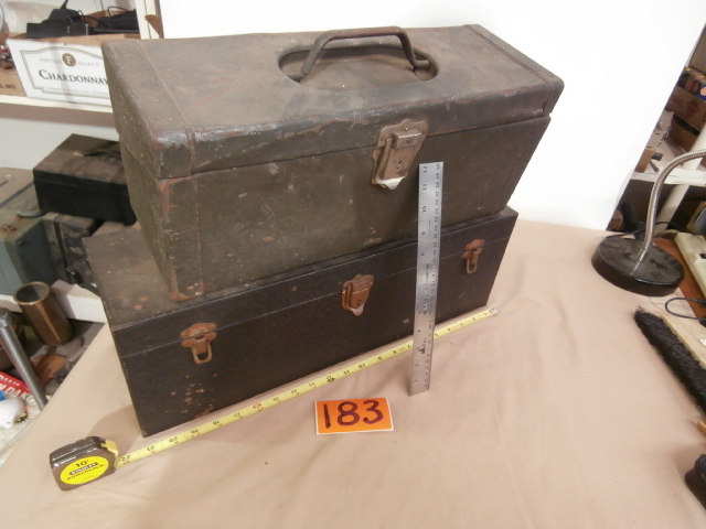 lot 183 image: Pair of Vintage Tackle Boxes