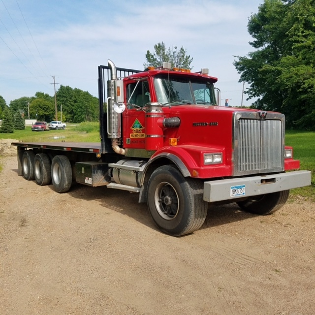 1993 Western Star Model 4864F Diesel Flat Bed Truck