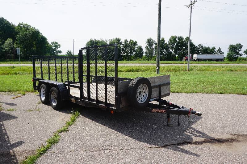 2014 Maxey 16 Tandem Axle Equipment Utility Trailer